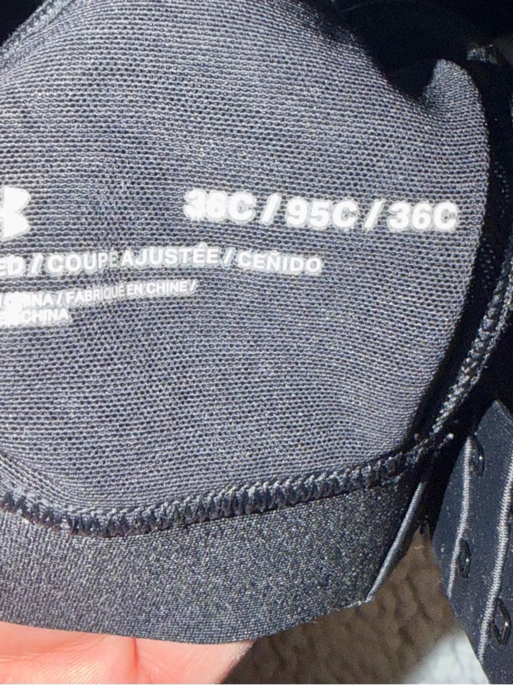 Under Armour Black Padded Sports Bra with Crisscross Straps - Picture 3 of 3